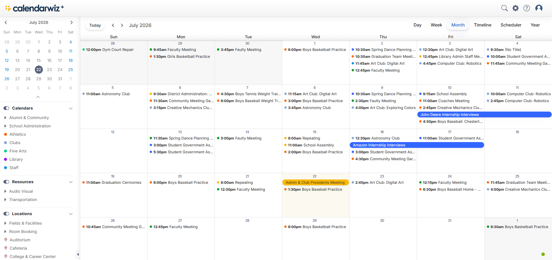 CalendarWiz+ month view