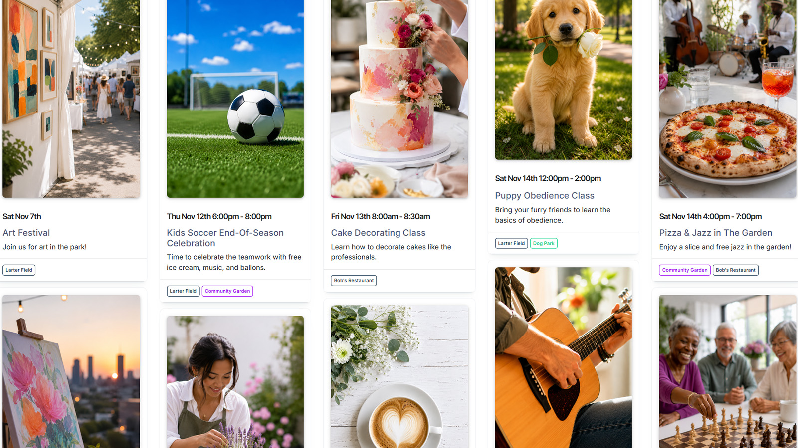 Embed a calendar in any website